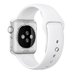 Curea iUni compatibila cu Apple Watch 1/2/3/4/5/6/7, 38mm, Silicon, White